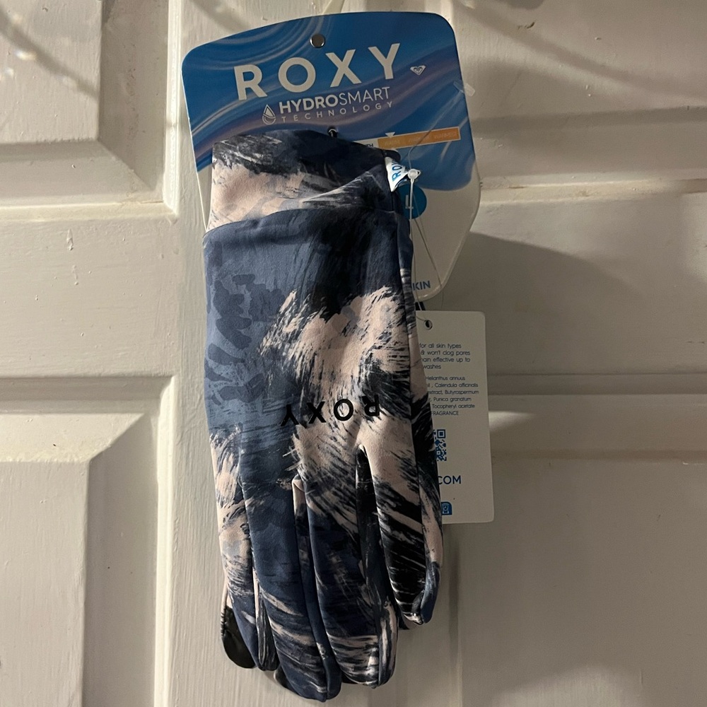 Roxy Men's Navy and White Patterned Gloves
